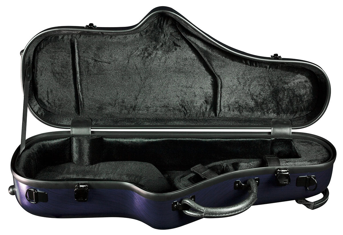 Champion Polycarbonate Shaped Case - Alto Saxophone - Matt Blue - Image 3