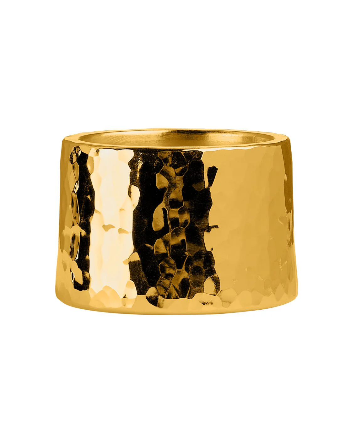 JodyJazz Power Ring Ligature & Cap - Hand Hammered Gold Plate