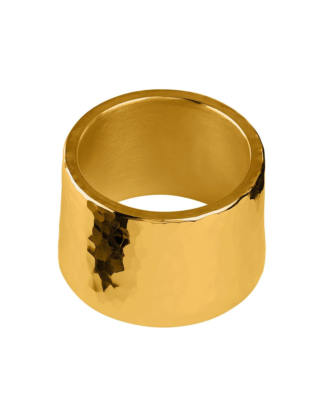 JodyJazz Power Ring Ligature & Cap - Hand Hammered Gold Plate - Image 2