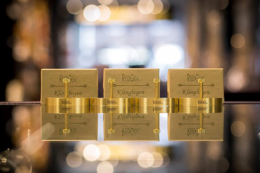 Klangbogen Three Pin set by ReedGeek - Aero Matte Brass - Alto/Tenor - Image 3