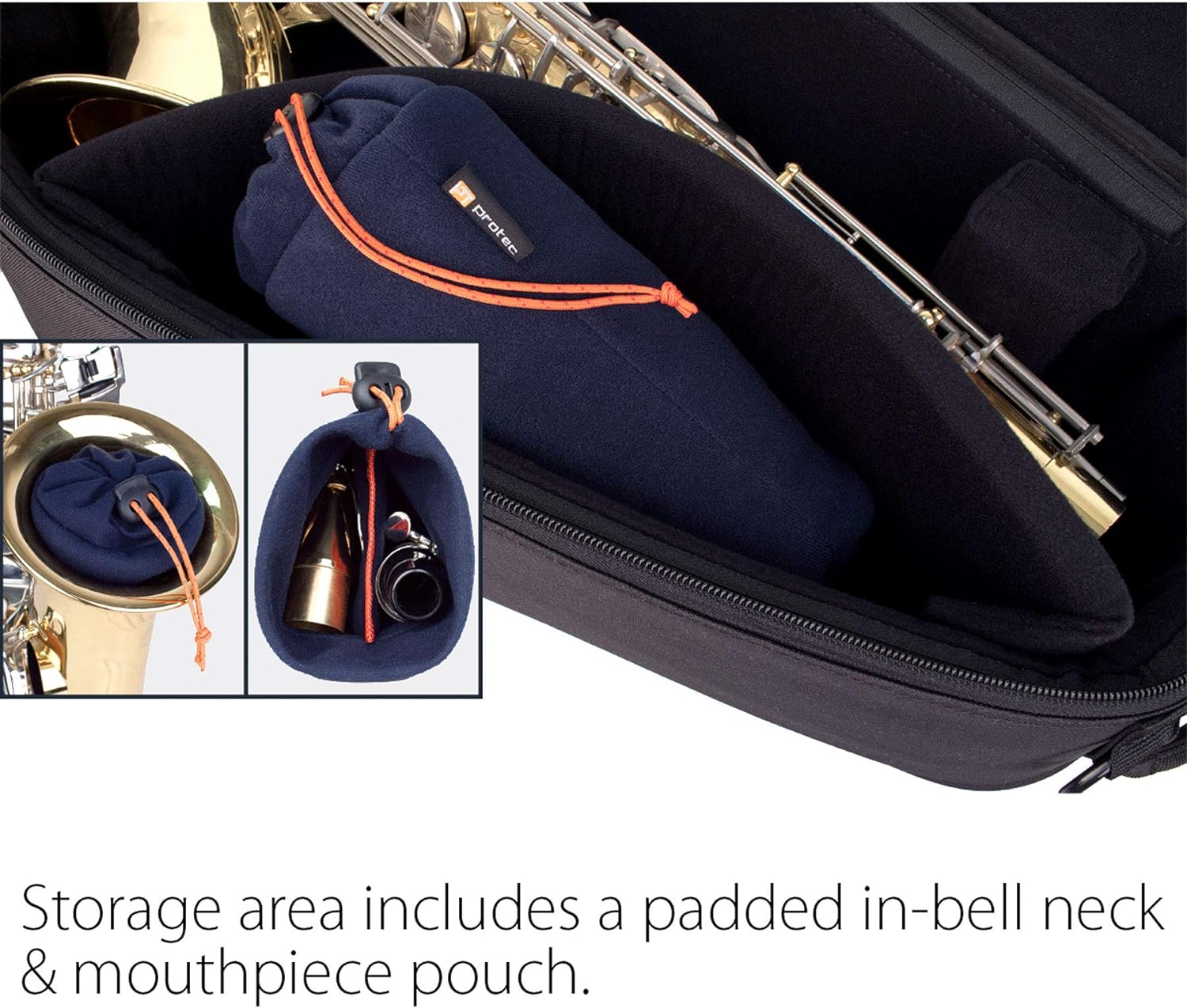 Protec C236X Deluxe Tenor Saxophone Bag - Black - Image 3