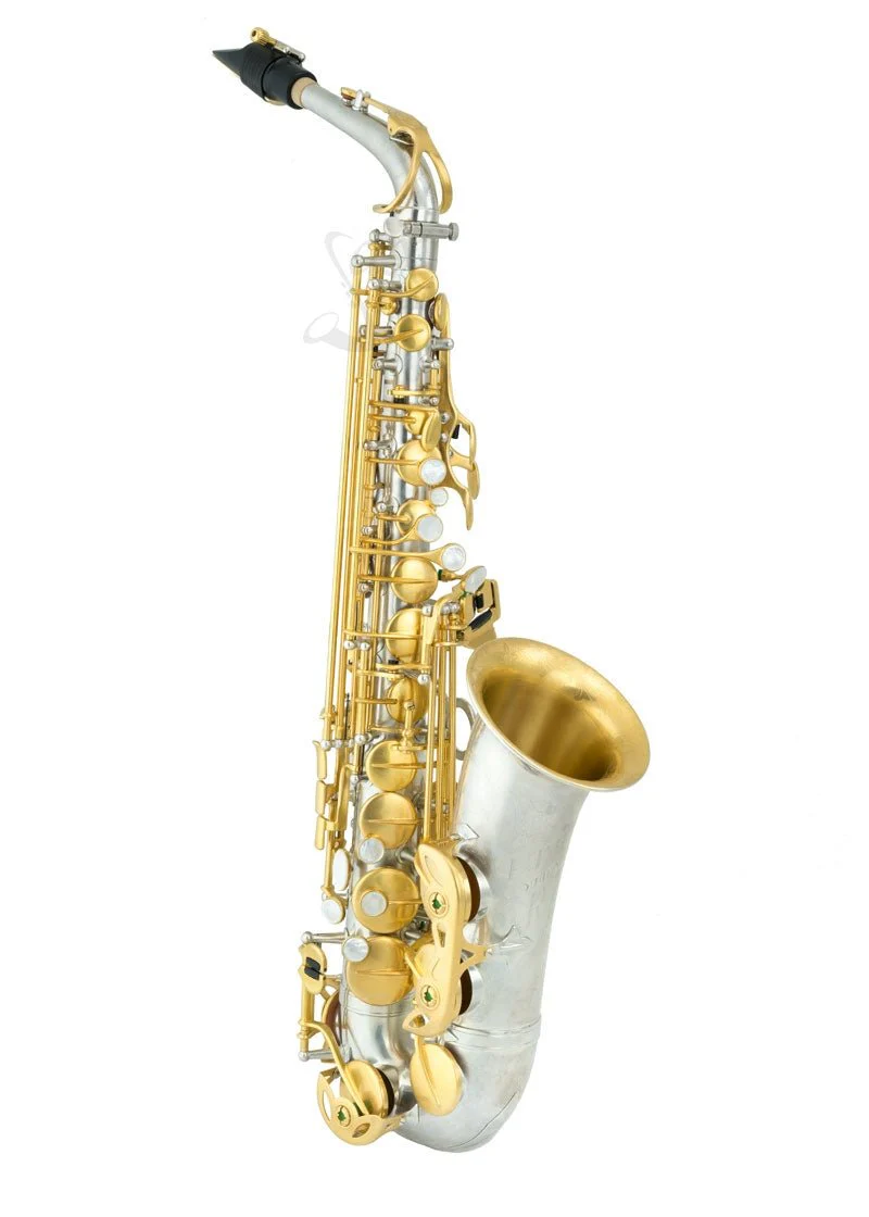Rampone & Cazzani R1 Jazz Alto Saxophone - Silver Plated with Gold Plated keys and inner bell