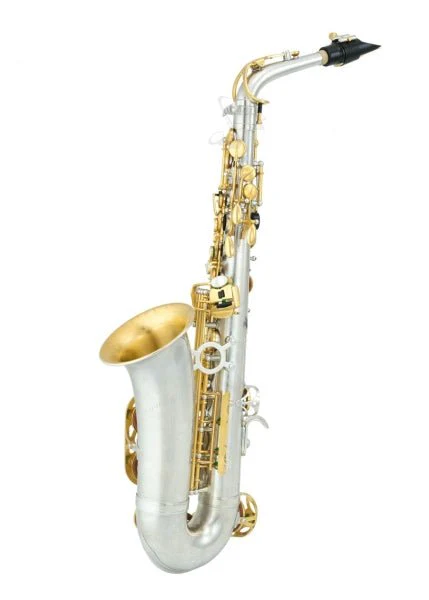 Rampone & Cazzani R1 Jazz Alto Saxophone - Silver Plated with Gold Plated keys and inner bell - Image 2