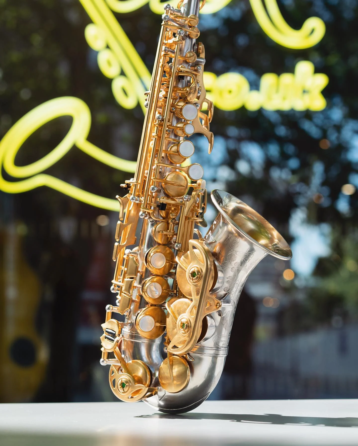 Rampone & Cazzani R1 Jazz Curved Soprano - Silver plated with gold plated Inner Bell & Keys