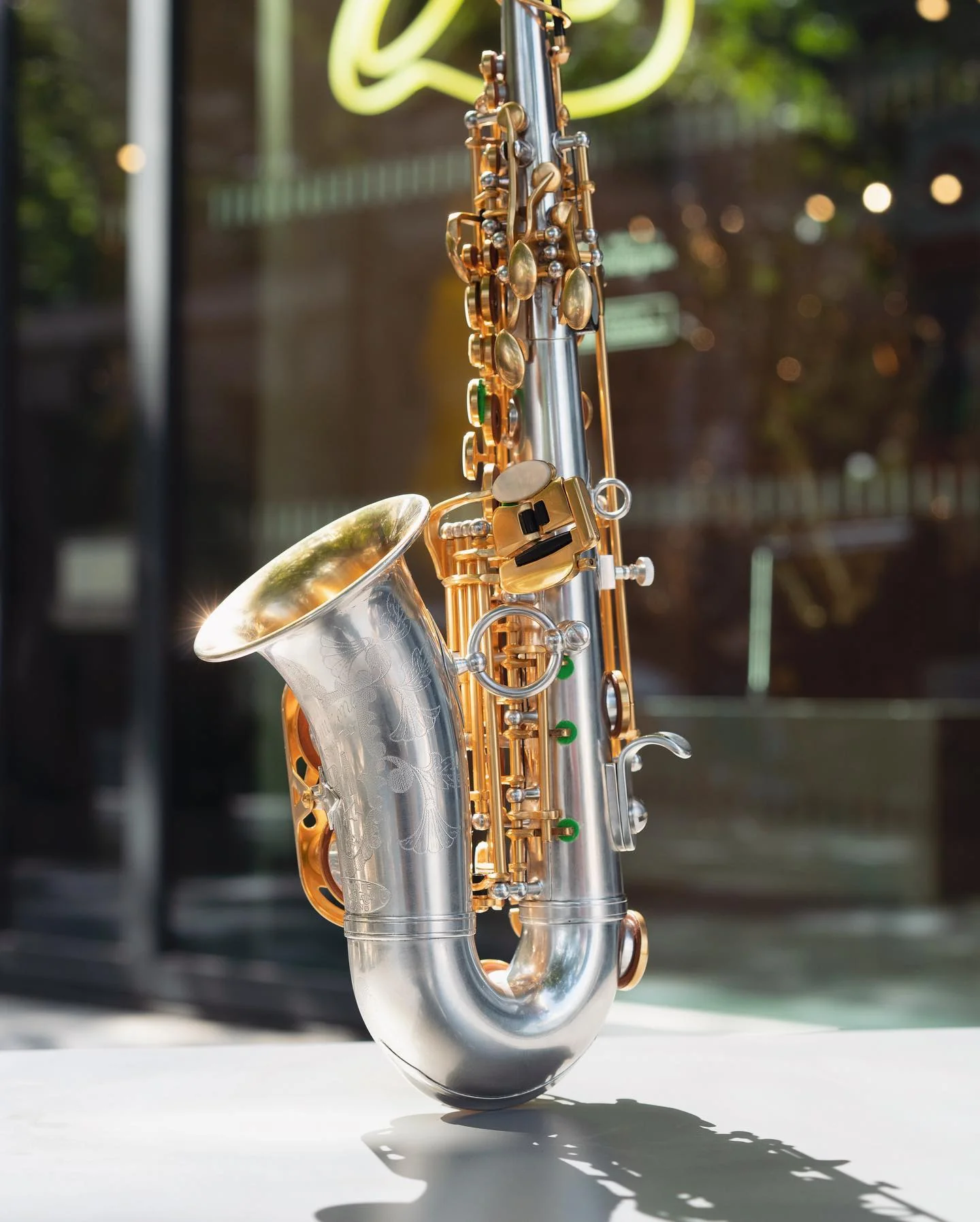 Rampone & Cazzani R1 Jazz Curved Soprano - Silver plated with gold plated Inner Bell & Keys - Image 2