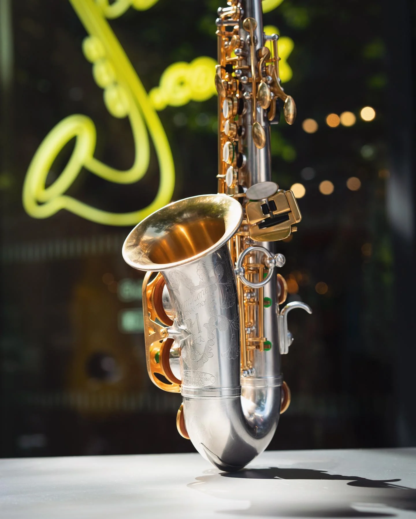 Rampone & Cazzani R1 Jazz Curved Soprano - Silver plated with gold plated Inner Bell & Keys - Image 3
