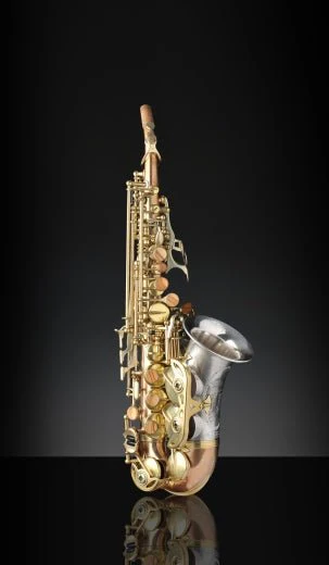 Rampone & Cazzani R1 Jazz Curved Soprano Saxophone - Two Voices - Solid Silver/Bronze - Image 2