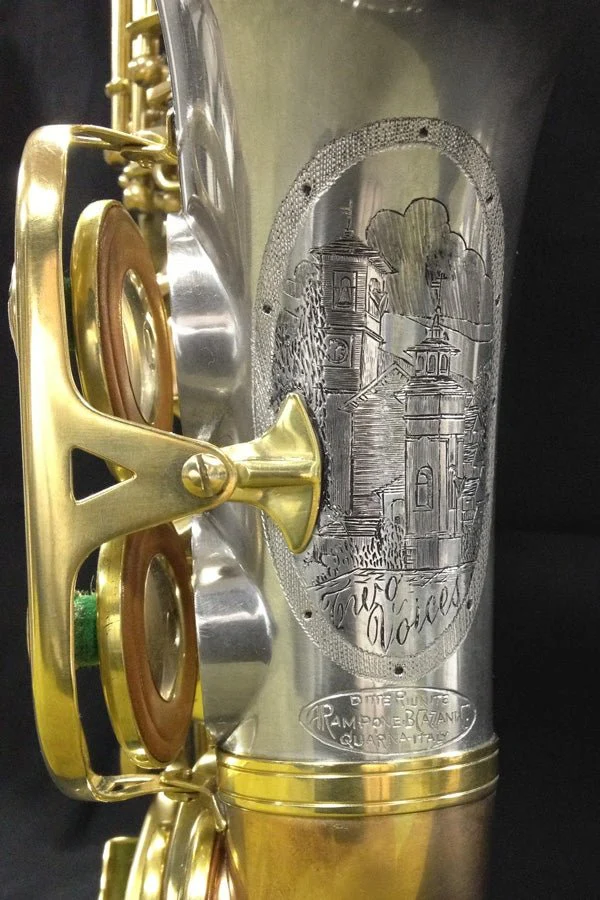 Rampone & Cazzani R1 Jazz Curved Soprano Saxophone - Two Voices - Solid Silver/Bronze - Image 4