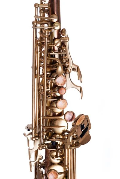 Rampone & Cazzani R1 Jazz Straight Soprano Saxophone - Two Voices - Silver / Brass - Image 3