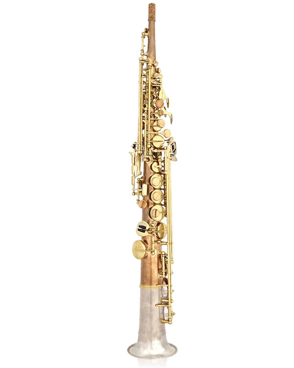 Rampone & Cazzani R1 Jazz Straight Soprano Saxophone - Two Voices - Silver/Bronze - Image 3