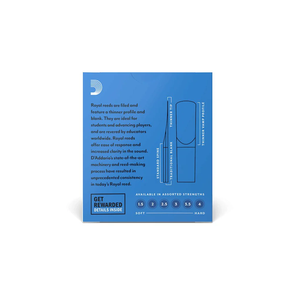 Royal by D'Addario - Soprano Saxophone Reeds - Box of 10 - Image 3