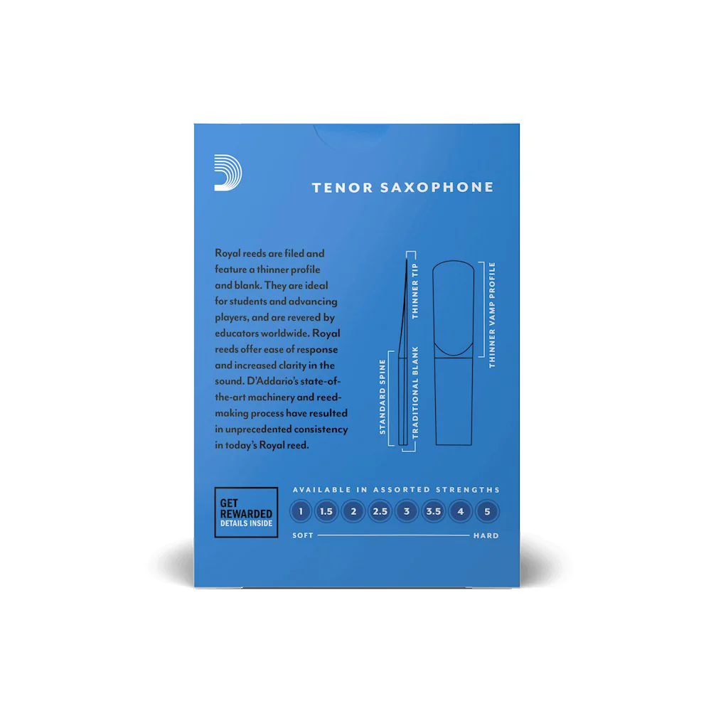 Royal by D'Addario - Tenor Saxophone Reeds - Box of 10 - Image 3