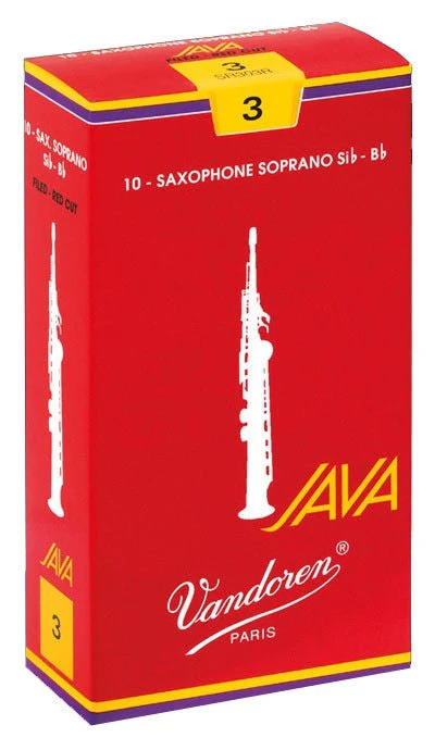 Vandoren Red Java - Soprano Saxophone Reeds - Box of 10