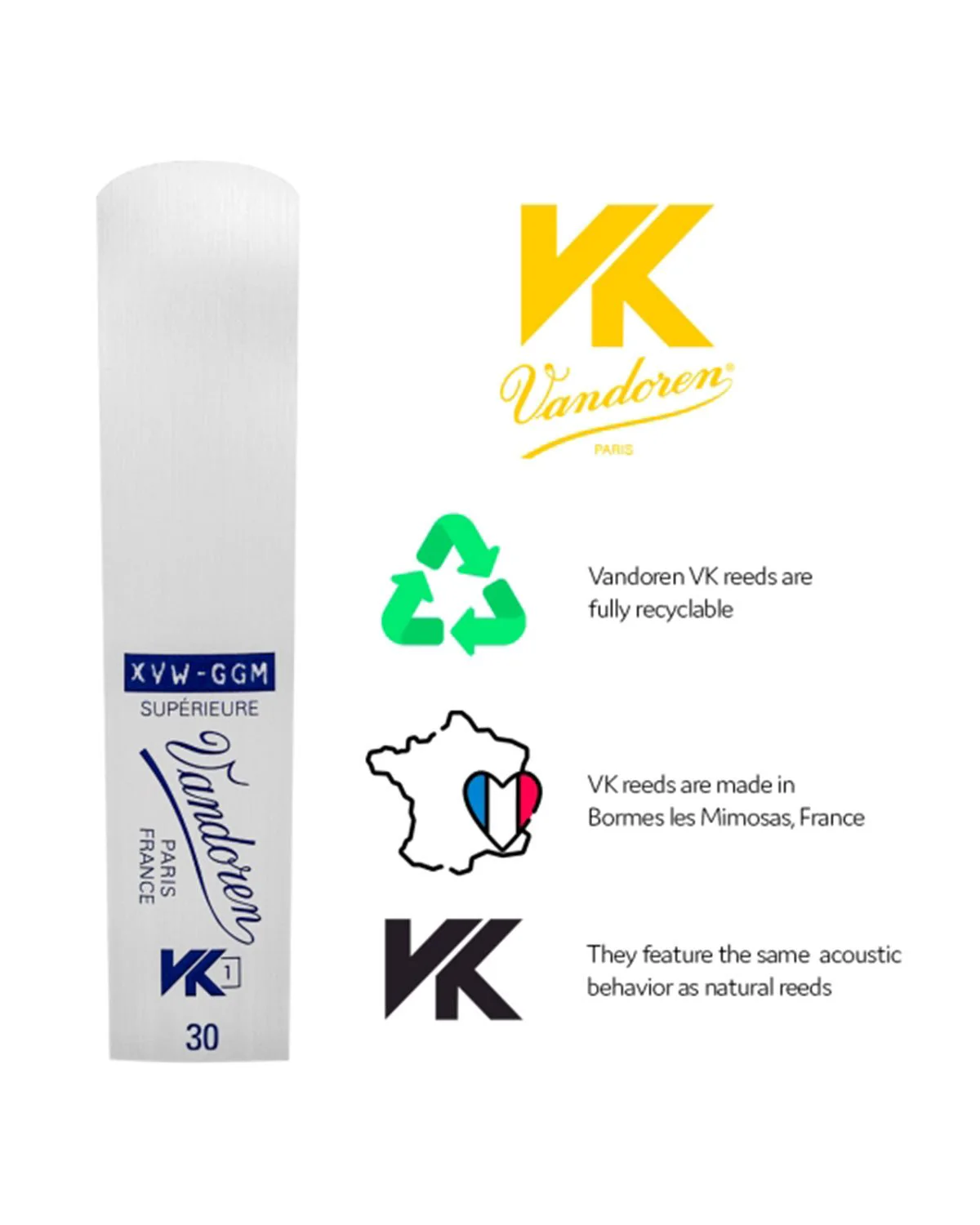 Vandoren Synthetic Reed VK1  - Tenor Sax - Image 5