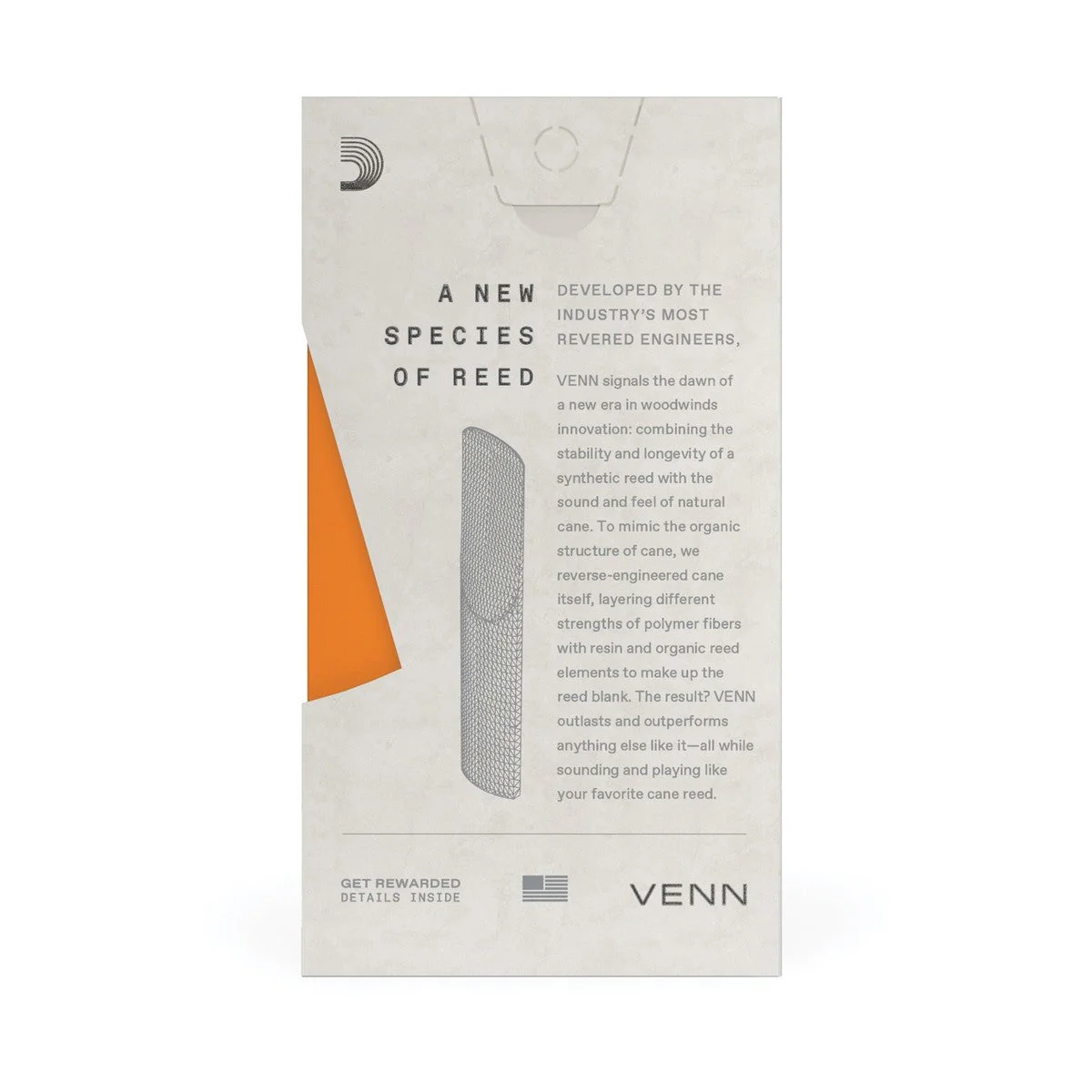 D'addario VENN Advanced Synthetic Reed - Tenor Saxophone - Image 6